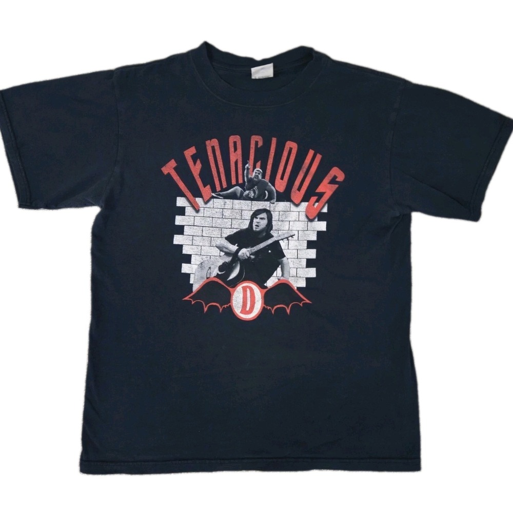 Vintage Tenacious D Men's Black Promo T Shirt RARE Original Size Medium Band